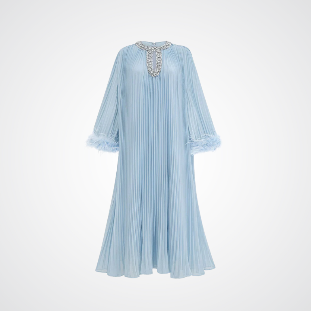 FEATHER MAXI DRESS
